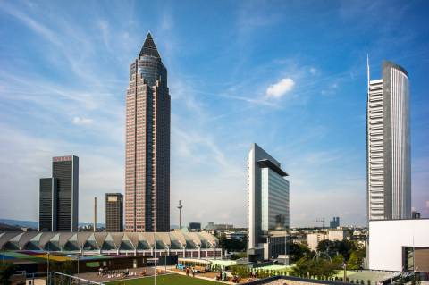 Aussicht vom Dachgarten des Skyline Plaza
