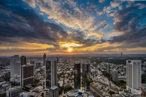 Sonnenuntergang auf dem Maintower
