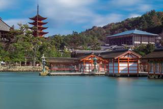 itskushima shrine with filter