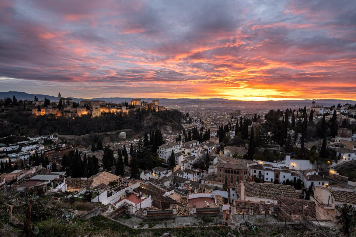 Alhambra at sunset