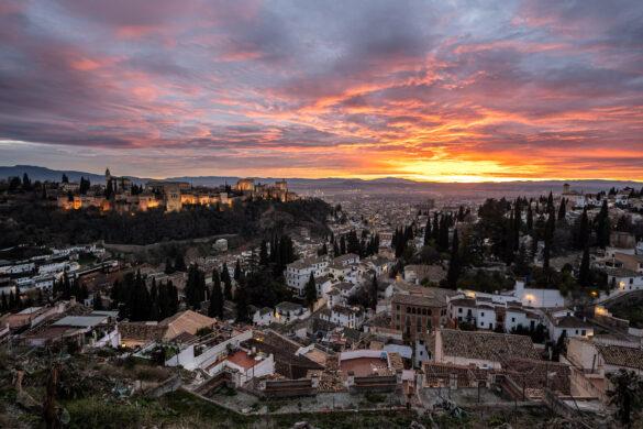Alhambra at sunset